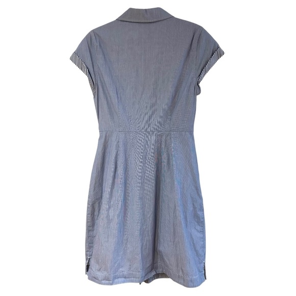 Vineyard Vines Tie Front Mix Stripe Cotton Dress Sz 0 Buttondown Mini Dress - Picture 6 of 12